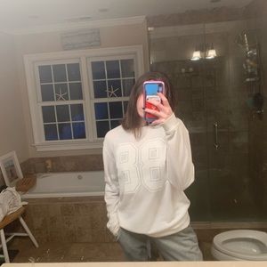 forever 21 white 88 sweatshirt